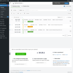 Page screenshot: 	WP    Booking Calendar