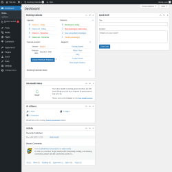 Page screenshot: Dashboard &lsaquo; Test site &mdash; WordPress