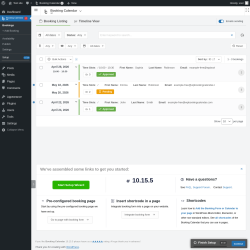 Page screenshot: 	WP    Booking Calendar