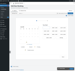 Page screenshot: 	WP    Booking Calendar &rarr; + Add Booking
