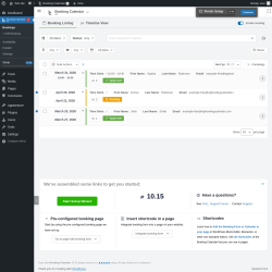 Page screenshot: 	WP    Booking Calendar