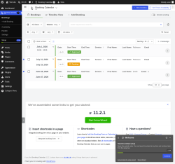 Page screenshot: 	WP    Booking Calendar