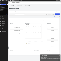 Page screenshot: 	WP    Booking Calendar &rarr; + Add Booking