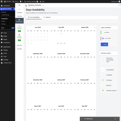 Page screenshot: 	WP    Booking Calendar &rarr; Availability