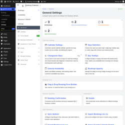 Page screenshot: 	WP    Booking Calendar &rarr; Settings