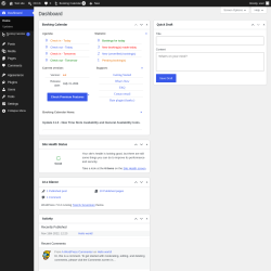 Page screenshot: Dashboard &lsaquo; Test site &mdash; WordPress