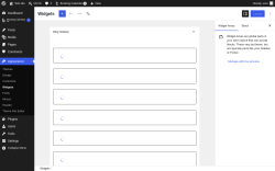 Page screenshot: Widgets &lsaquo; Test site &mdash; WordPress