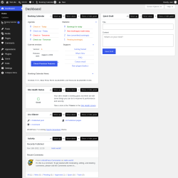 Page screenshot: Dashboard &lsaquo; Test site &mdash; WordPress