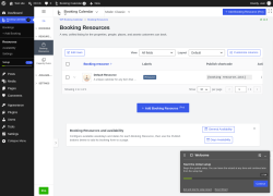 Page screenshot: 	WP    Booking Calendar &rarr; Resources