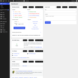 Page screenshot: Dashboard &lsaquo; Test site &mdash; WordPress
