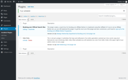 Page screenshot: Plugins &lsaquo; Test site &mdash; WordPress