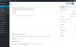 Page screenshot: Add New Post &lsaquo; Test site &mdash; WordPress