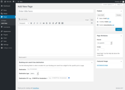 Page screenshot: Add New Page &lsaquo; Test site &mdash; WordPress