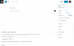 Page screenshot: Add New Post &lsaquo; Test site &mdash; WordPress