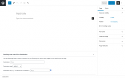 Page screenshot: Add New Page &lsaquo; Test site &mdash; WordPress