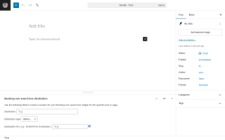 Page screenshot: Add Post &lsaquo; Test site &mdash; WordPress
