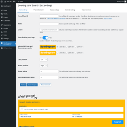 Page screenshot: Booking.com Search Box