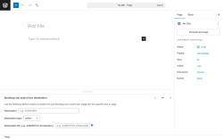 Page screenshot: Add Page &lsaquo; Test site &mdash; WordPress