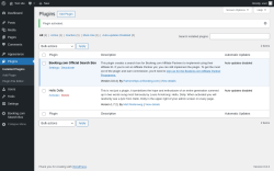 Page screenshot: Plugins &lsaquo; Test site &mdash; WordPress