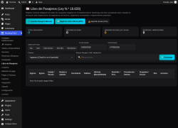 Page screenshot: Booking F&aacute;cil &rarr; Libro de Pasajeros