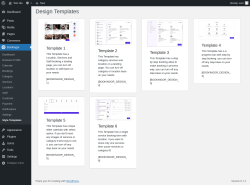 Page screenshot: Bookingor → Style Templates