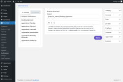 Page screenshot: Bookingor → Notifications