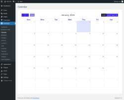 Page screenshot: Bookingor → Calendar