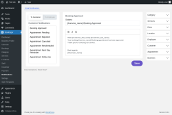 Page screenshot: Bookingor → Notifications