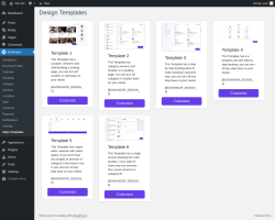 Page screenshot: Bookingor → Style Templates
