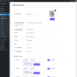 Page screenshot: Bookingor → Business Profile