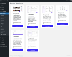 Page screenshot: Bookingor → Style Templates