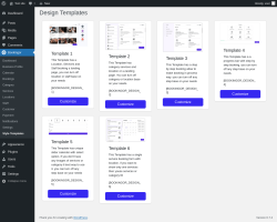Page screenshot: Bookingor → Style Templates