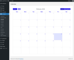 Page screenshot: Bookingor → Calendar