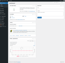 Page screenshot: Dashboard ‹ Test site — WordPress