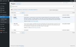 Page screenshot: Plugins &lsaquo; Test site &mdash; WordPress