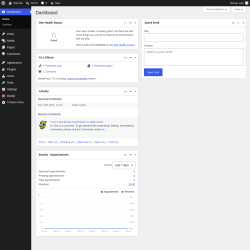 Page screenshot: Dashboard &lsaquo; Test site &mdash; WordPress