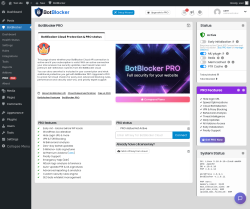 Page screenshot: BotBlocker &rarr; PRO
