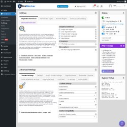 Page screenshot: BotBlocker &rarr; Settings