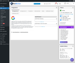 Page screenshot: BotBlocker &rarr; Integrations