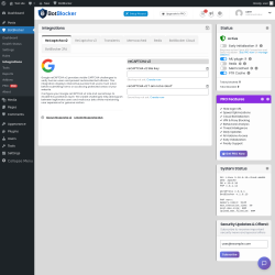 Page screenshot: BotBlocker &rarr; Integrations
