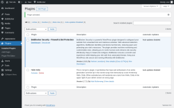 Page screenshot: Plugins &lsaquo; Test site &mdash; WordPress
