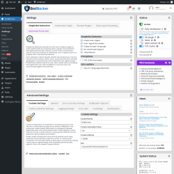 Page screenshot: BotBlocker &rarr; Settings