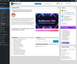 Page screenshot: BotBlocker &rarr; PRO