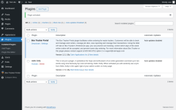 Page screenshot: Plugins ‹ Test site — WordPress