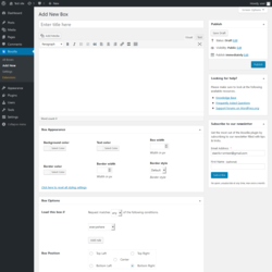 Page screenshot: Boxzilla &rarr; Add New
