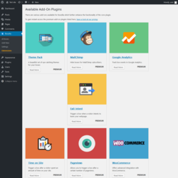 Page screenshot: Boxzilla &rarr; Extensions