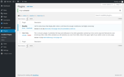 Page screenshot: Plugins &lsaquo; Test site &mdash; WordPress