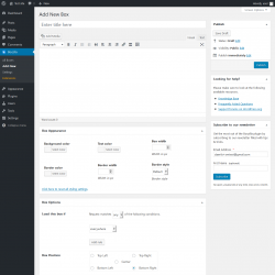 Page screenshot: Boxzilla &rarr; Add New