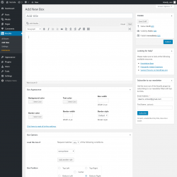 Page screenshot: Boxzilla &rarr; Add New