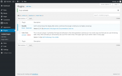 Page screenshot: Plugins &lsaquo; Test site &mdash; WordPress